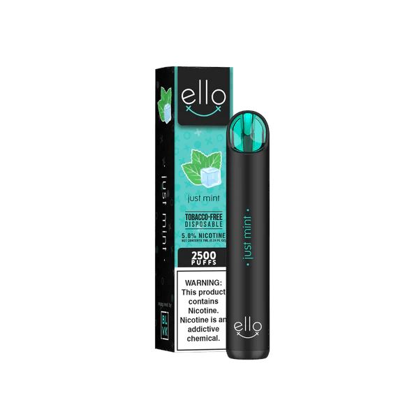 BLVK Ello Disposable | 2500 Puffs | 7mL just mint with packaging