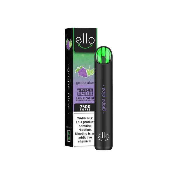 BLVK Ello Disposable | 2500 Puffs | 7mL grape aloe with packaging