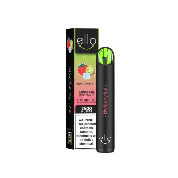 BLVK Ello Disposable | 2500 Puffs | 7mL kiwiberry ice with packaging