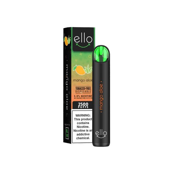 BLVK Ello Disposable | 2500 Puffs | 7mL mango aloe with packaging