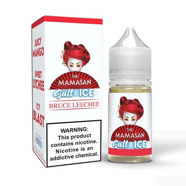Bruce Leechee Ice (Mango Lychee Ice) by The Mamasan Salt 30ML with packaging