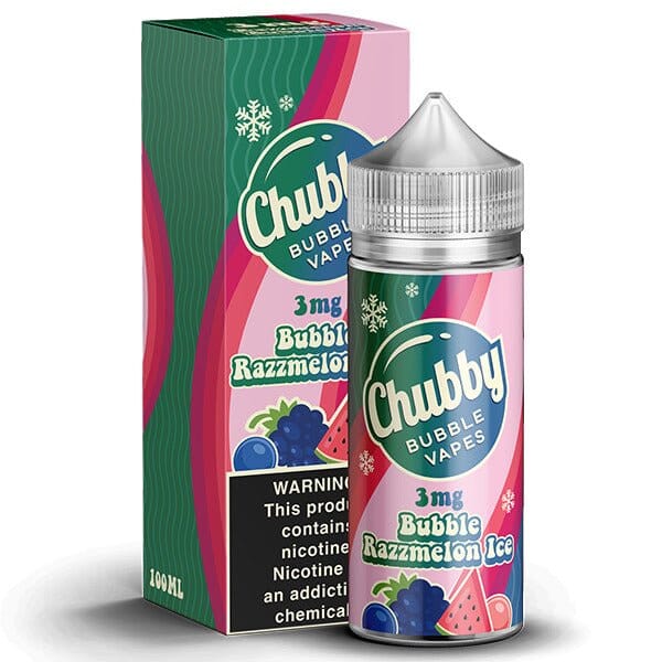 Bubble Razzmelon Ice by Chubby Bubble Vapes Series 100mL with Packaging