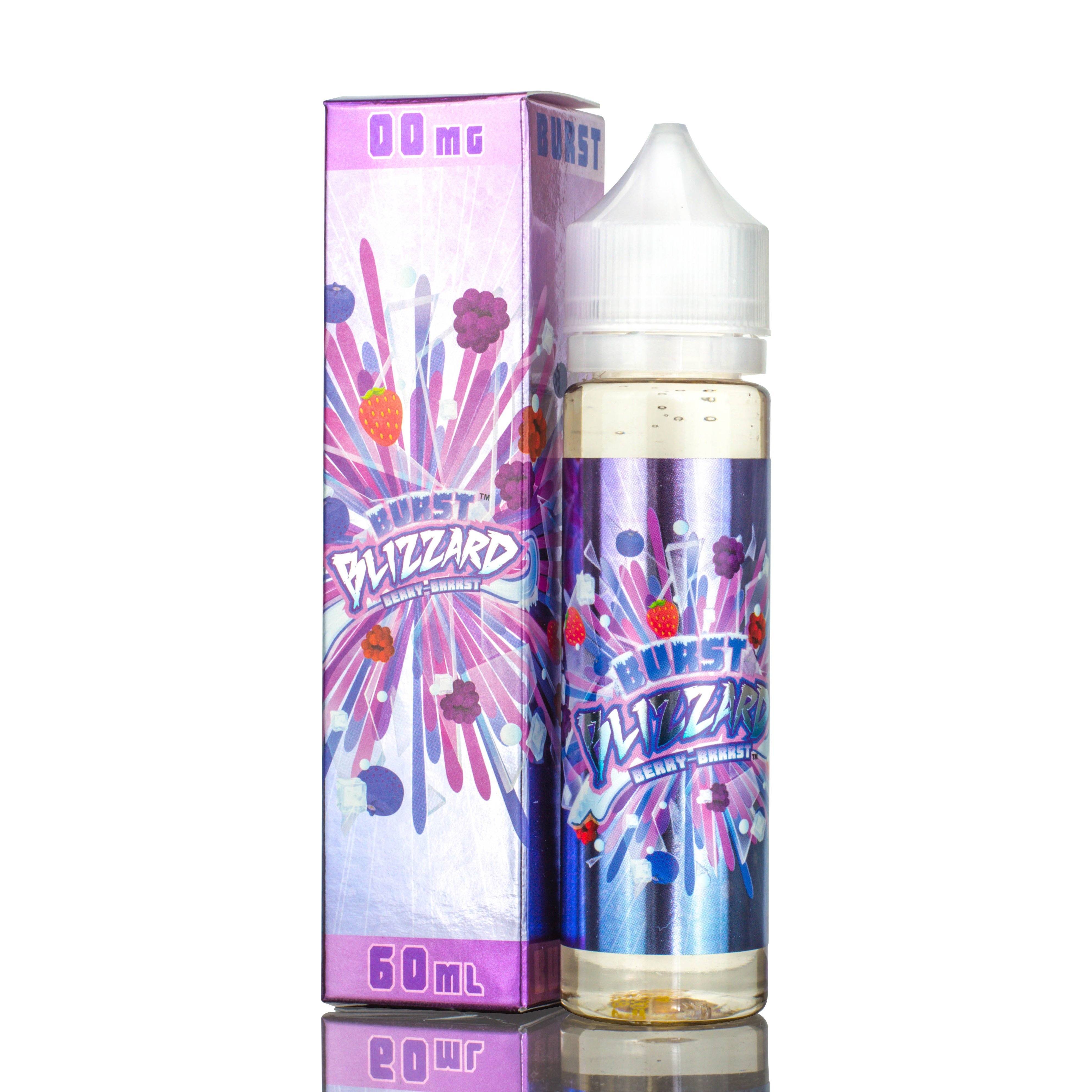Burst Blizzard | Berry eLiquid with packaging