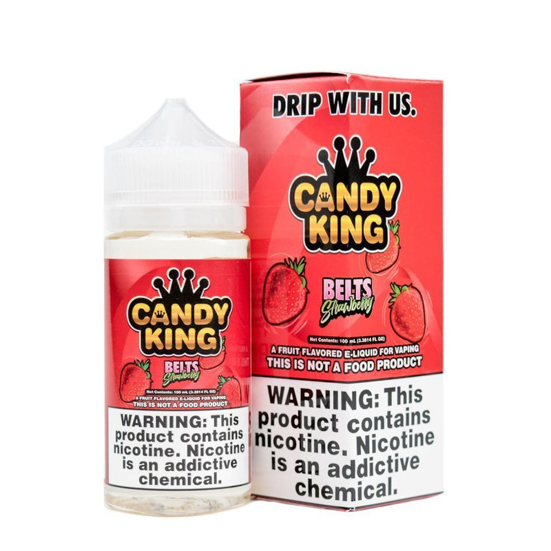 Strawberry Belts by Candy King 100ml with packaging