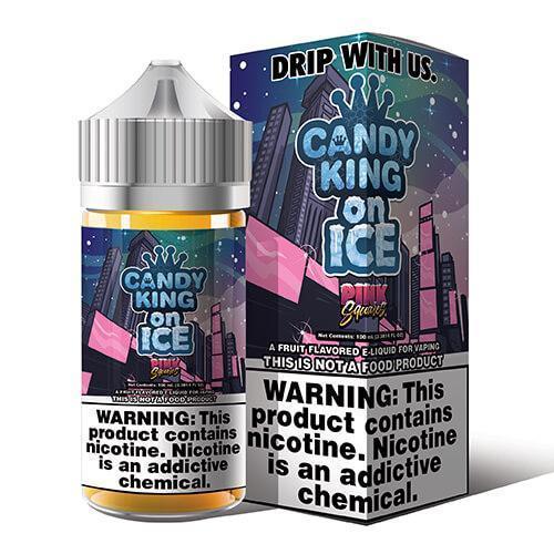 Pink Squares by Candy King On ICE 100ml with packaging