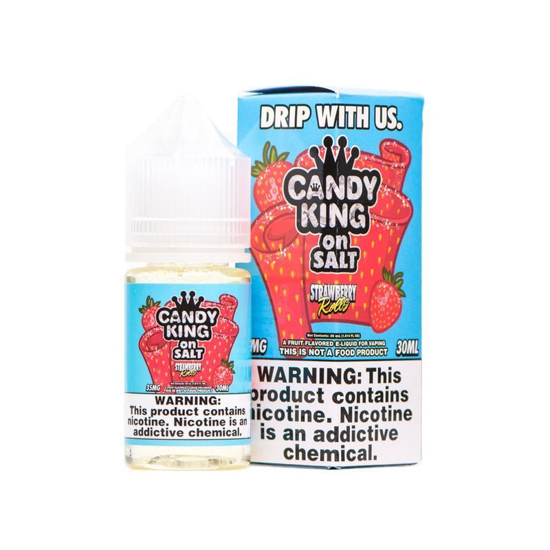Strawberry Rolls by Candy King On Salt 30ml with packaging