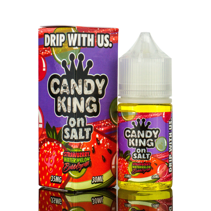 Strawberry Watermelon Bubblegum by Candy King On Salt 30ml with packaging