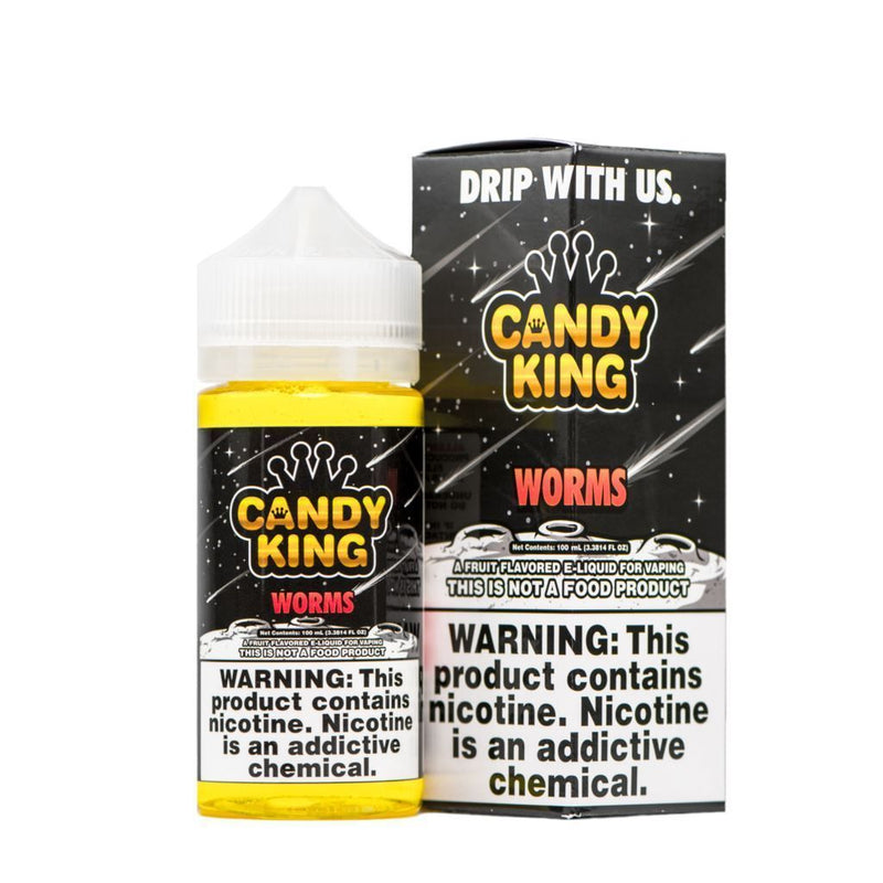 Sour Worms by Candy King 100ml with packaging