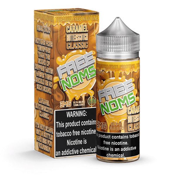 Caramel Butterscotch Classic by Freenoms Tobacco-Free Nicotine 120ml with packaging