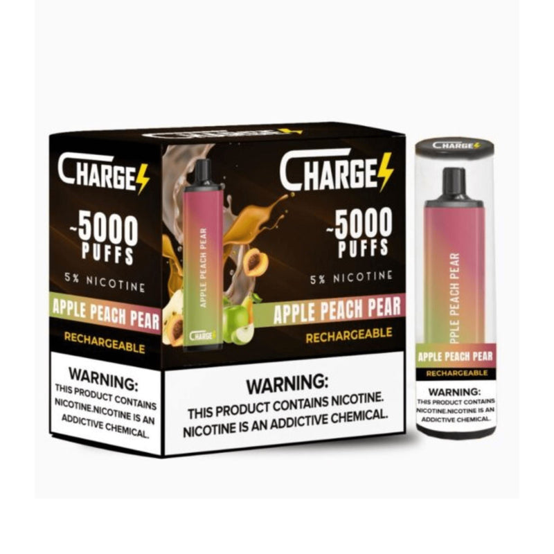 Charge Disposable | 5000 Puffs | 12mL apple peach pear with packaging