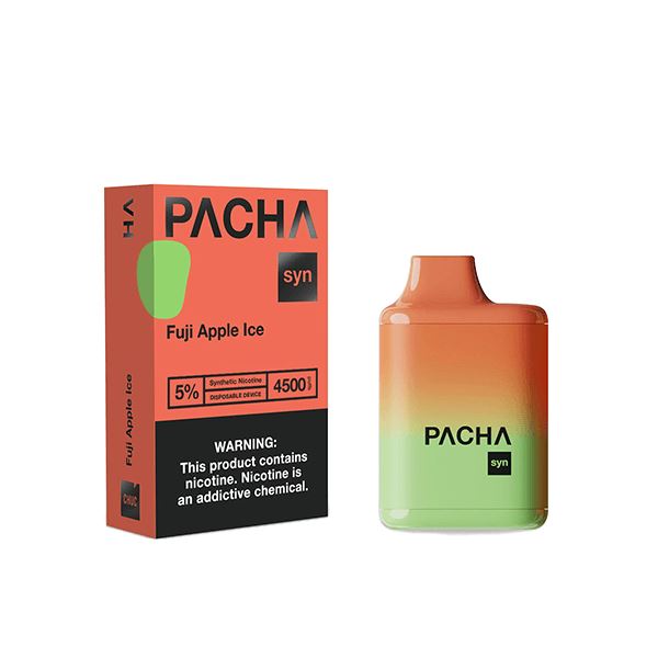 Charlies - Pachamama Syn Disposable 4500 Puffs 2mL Fuji Apple Ice with packaging