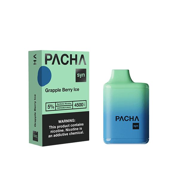 Charlies - Pachamama Syn Disposable 4500 Puffs 2mL Grapple Berry Ice with packaging