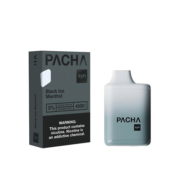 Charlies - Pachamama Syn Disposable 4500 Puffs 2mL Black Ice Menthol with packaging
