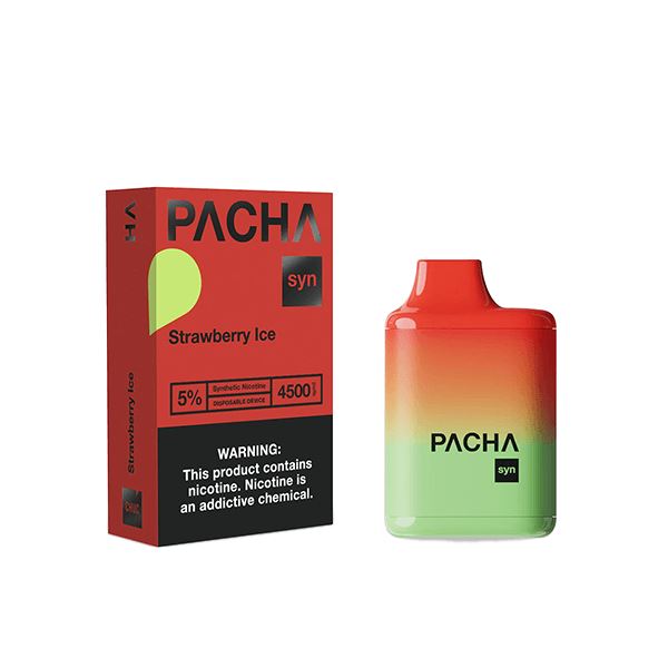 Charlies - Pachamama Syn Disposable 4500 Puffs 2mL Strawberry Ice with packaging
