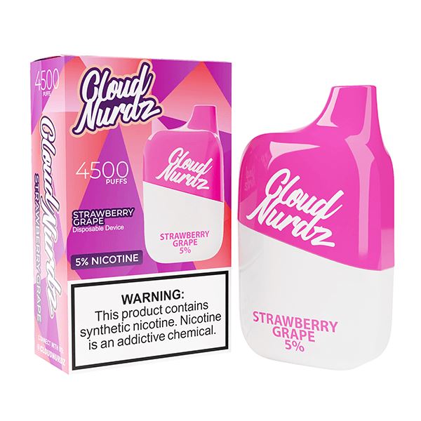 Cloud Nurdz 4500 Puffs Disposable | 12ml - Strawberry Grape with packaging