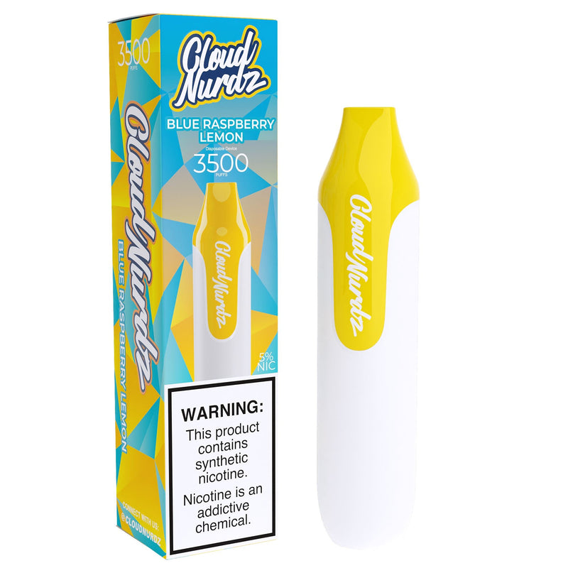 Cloud Nurdz Disposable Series | 10ml | 3500 Puffs - Blue Raspberry Lemon with packaging