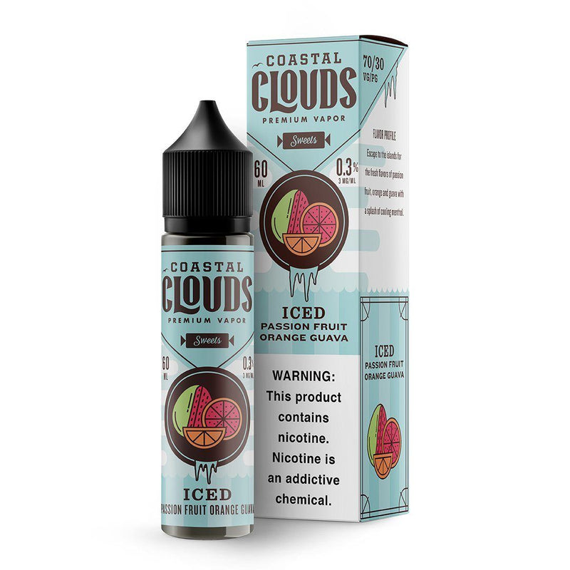  Iced Passion Fruit Orange Guava by Coastal Clouds 60ml with packaging