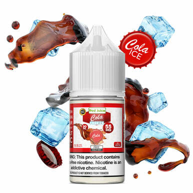 Cola Freeze by Pod Juice Salts Series 30ml Bottle with bakground