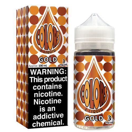 COLORS | Gold eLiquid with packaging