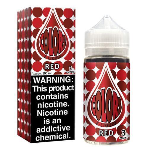 COLORS | Red eLiquid with packaging