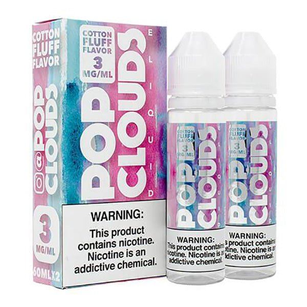 Cotton Candy (x2 60mL) by Pop Clouds TFN E-Liquid with packaging