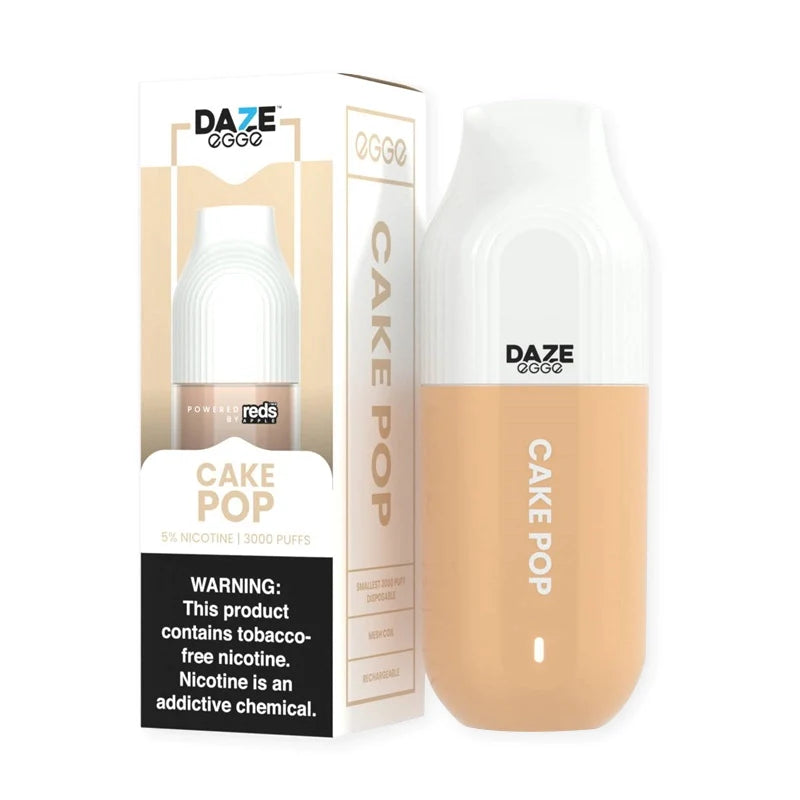 Daze Egge Disposable 3000 Puffs 7mL cake pop with packaging