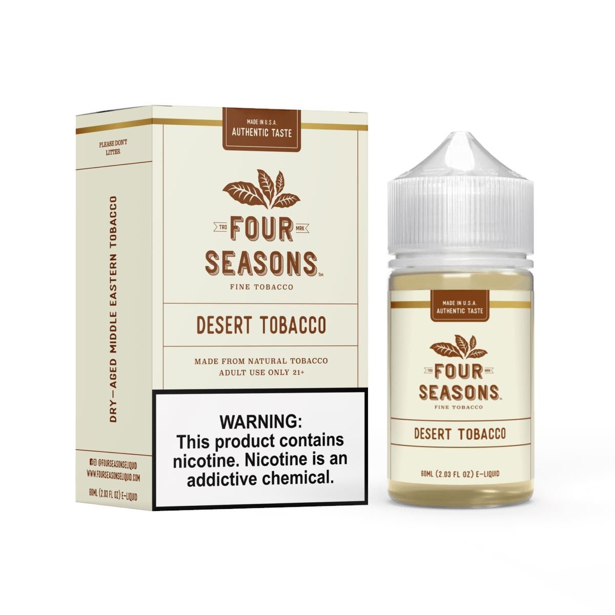 Desert Tobacco by Four Seasons 60mL with Packaging