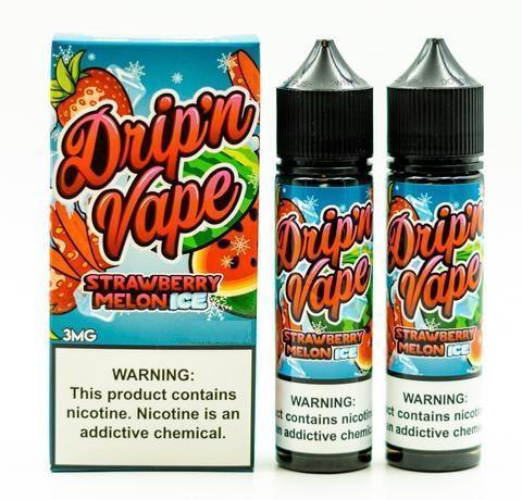 DRIP N VAPE | Strawberry Melon on Ice 120ML eLiquid with packaging