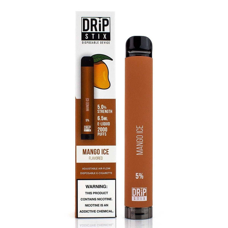 Drip Stix Disposable Device - 2000 Puffs mango ice with packaging