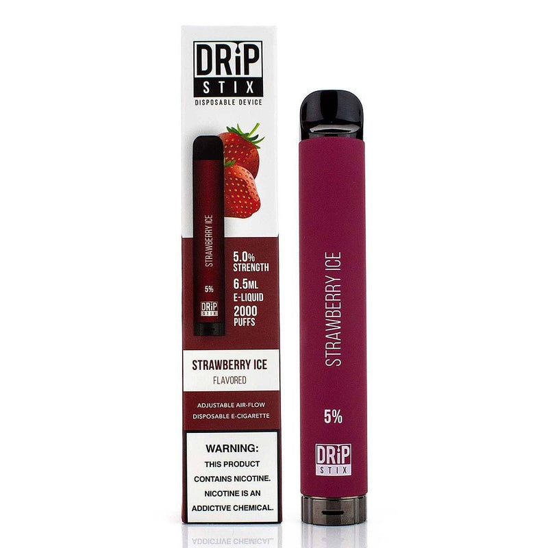 Drip Stix Disposable Device - 2000 Puffs strawberry ice with packaging