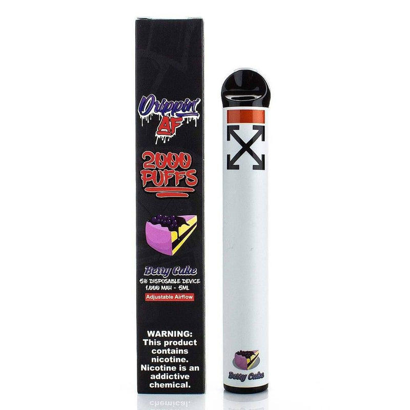 DRIPPIN AF Disposable E-Cigs 2000 Puff  (Individual) berry cake with packaging