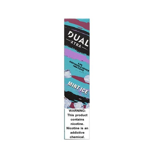 Dual Xtra Disposable 1600 Puff mint ice packaging