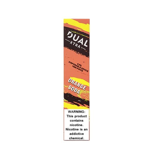 Dual Xtra Disposable 1600 Puff orange soda packaging