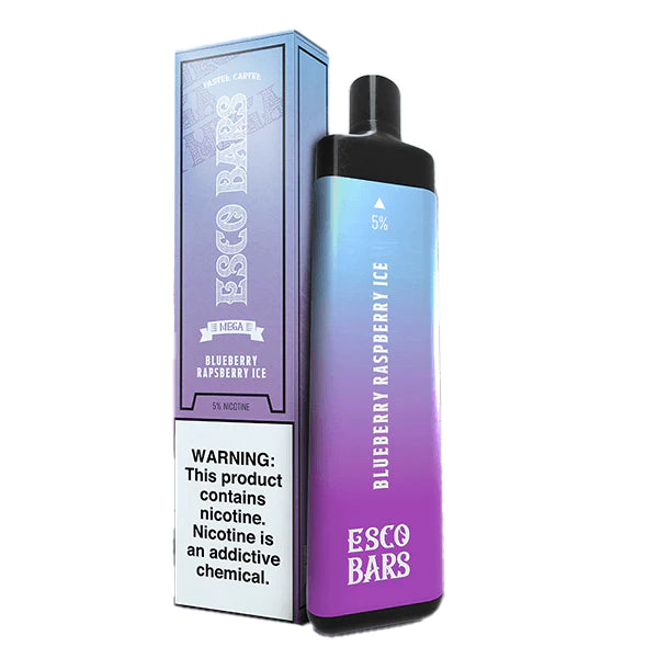 Esco Bars Mega Mesh Disposable | 5000 Puffs | 14mL blueberry traspberry ice with packaging