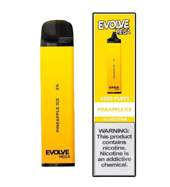 Evolve Mega Disposable | 4000 Puffs | 11mL Pineapple Ice with Packaging