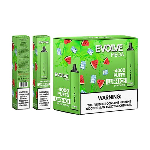 Evolve Mega Disposable 4000 Puffs 11mL with packaging