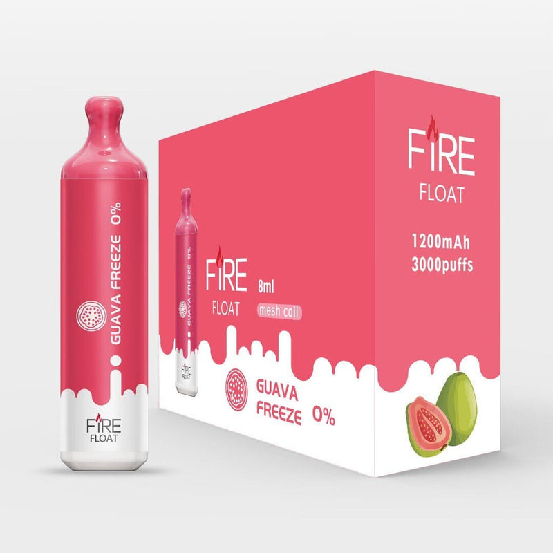 Fire Float Zero Nicotine Disposable | 3000 Puffs | 8mL - Guava Freeze with packaging