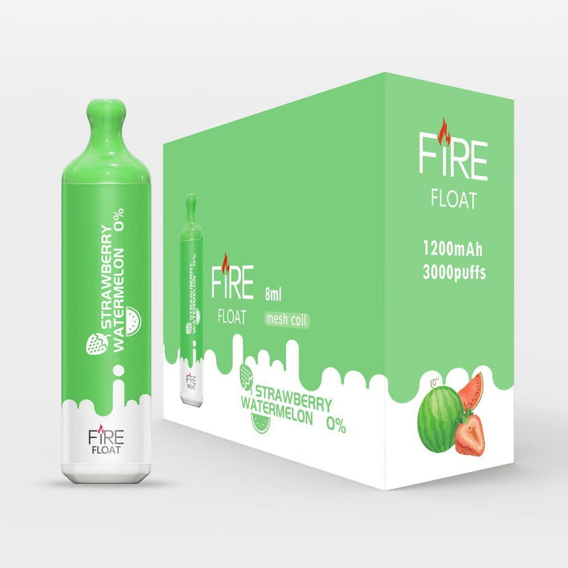 Fire Float Zero Nicotine Disposable | 3000 Puffs | 8mL - Strawberry Watermelon with packaging