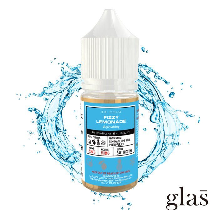 Fizzy Lemonade by Glas BSX Salts TFN 30ml bottle with background