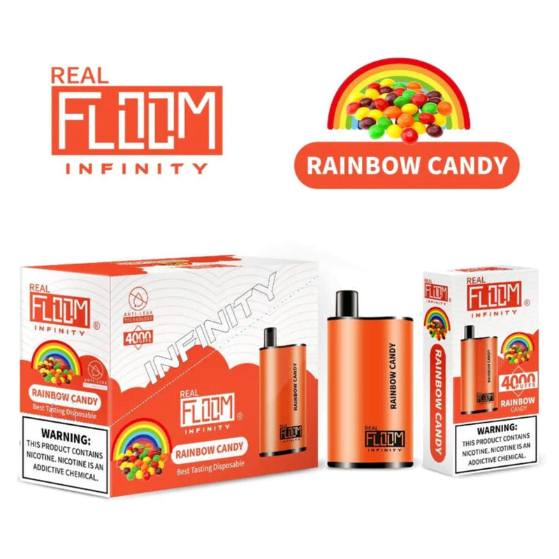 Floom Infinity Disposable | 4000 Puffs | 10mL - Rainbow Candy with packaging