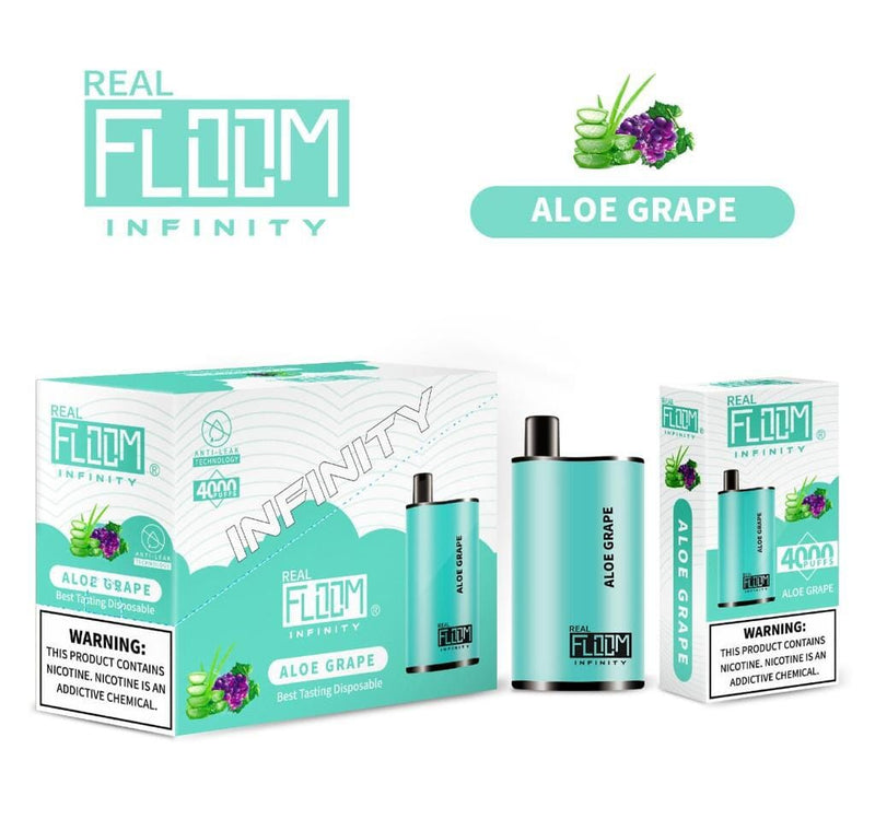 Floom Infinity Disposable | 4000 Puffs | 10mL - Aloe Grape with packaging