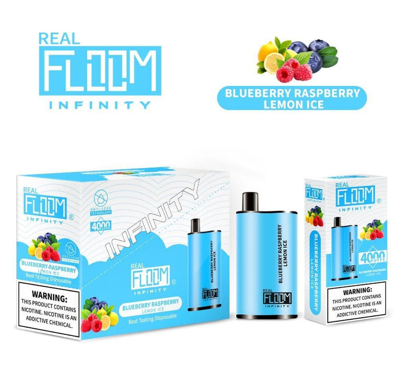 Floom Infinity Disposable | 4000 Puffs | 10mL - Blueberry Raspberry Lemon Ice with packaging