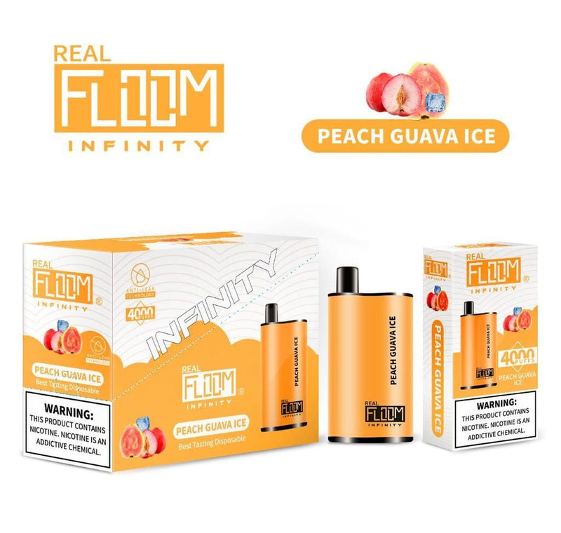 Floom Infinity Disposable | 4000 Puffs | 10mL - Peach Guava Ice with packaging