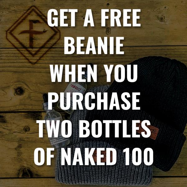 Free Naked Beanie Must Buy Two Naked Bottles with quote