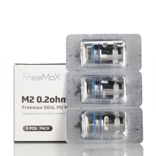 FreeMaX Maxus Pro 904L M Replacement Coils (3-Pack) - M2 0.2ohm with packaging