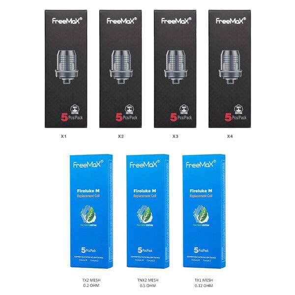 FreeMax TX Replacement Coils Fireluke 2 Tank (Pack of 5) all options packaging