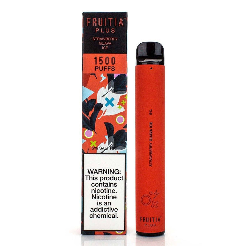 Fruitia Plus Disposable Device - 1500 Puffs strawberry guava ice with packaging