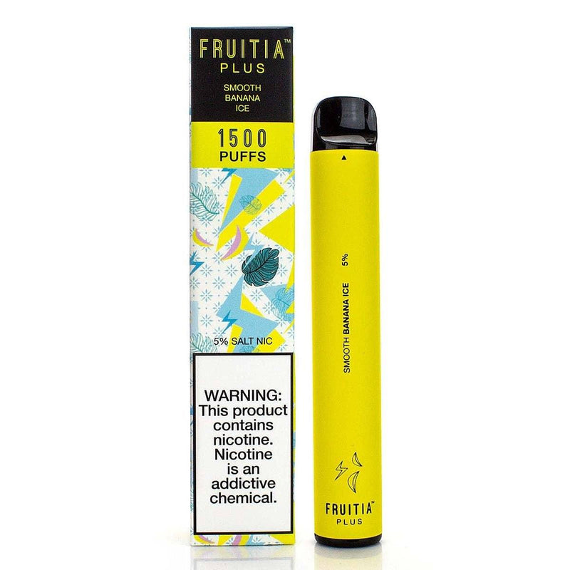 Fruitia Plus Disposable Device - 1500 Puffs smooth banana ice with packaging