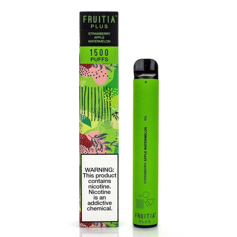 Fruitia Plus Disposable Device - 1500 Puffs strawberry apple watermelon with packaging