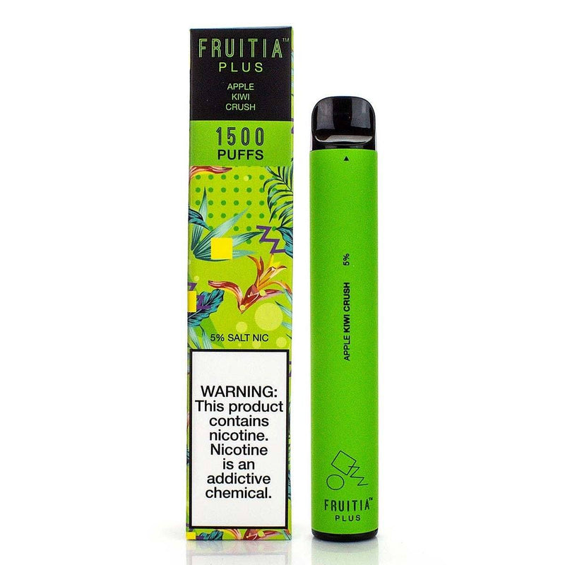 Fruitia Plus Disposable Device - 1500 Puffs apple kiwi crush with packaging